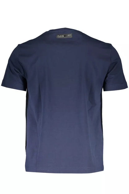 T-shirt Plein Sport in cotone con stampa logo e scollo a V