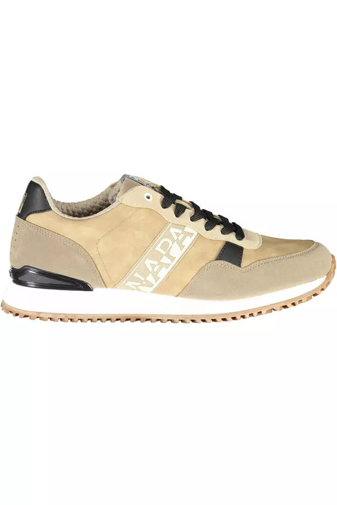 Scarpe da ginnastica sportive stringate beige Napapijri con accento logo