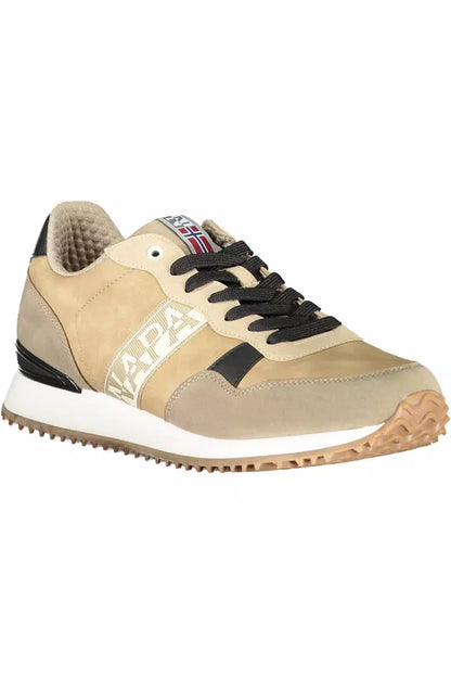 Scarpe da ginnastica sportive stringate beige Napapijri con accento logo