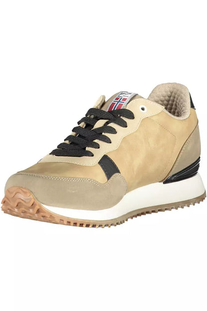 Scarpe da ginnastica sportive stringate beige Napapijri con accento logo