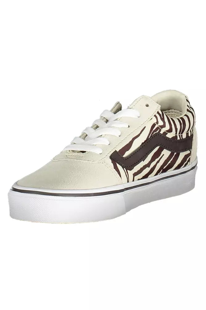 Sneaker stringata Vans beige con dettaglio a contrasto