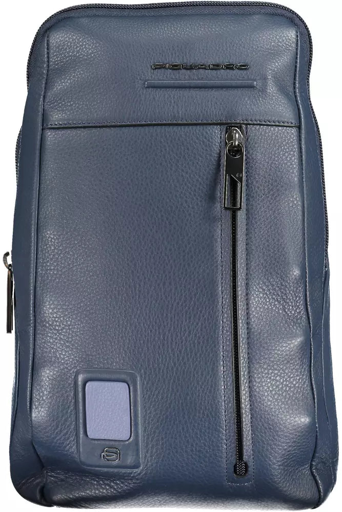 Borsa Piquadro Sleek per laptop in pelle Blu a spalla