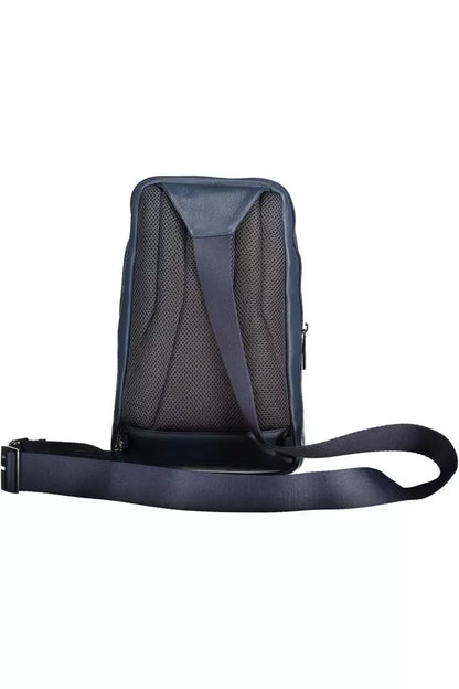 Borsa Piquadro Sleek per laptop in pelle Blu a spalla