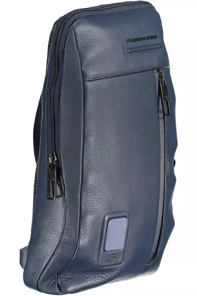 Borsa Piquadro Sleek per laptop in pelle Blu a spalla