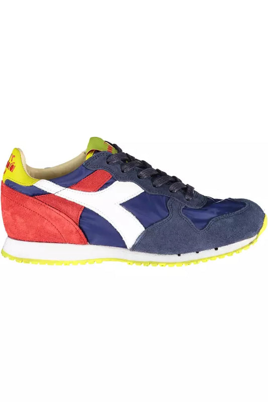 Sneaker Diadora Elegante Stringata Blu a Contrasti