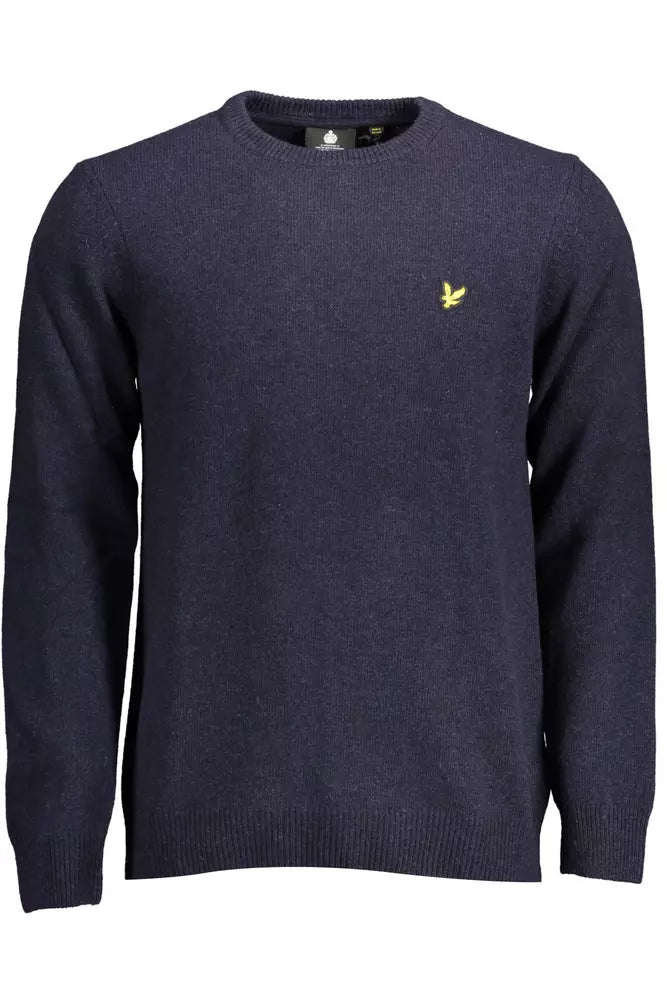 Классический синий шерстяной свитер Lyle &amp; Scott