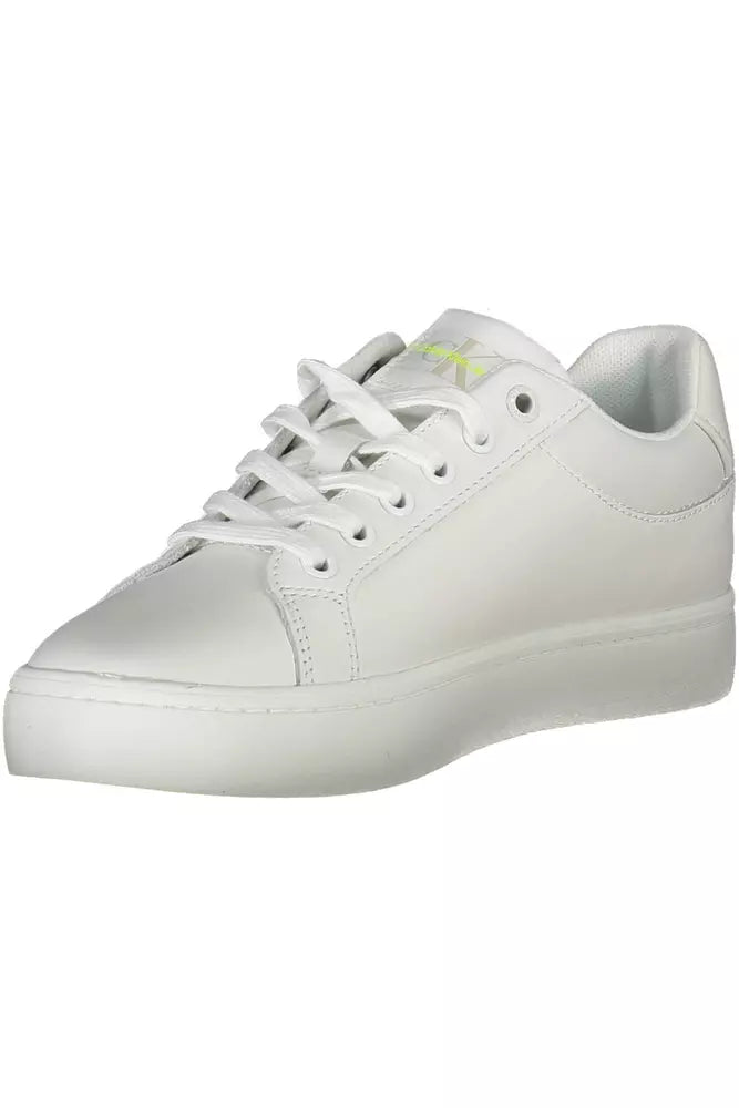 Calvin Klein Sleek White Sneakers with Eco-Friendly Twist