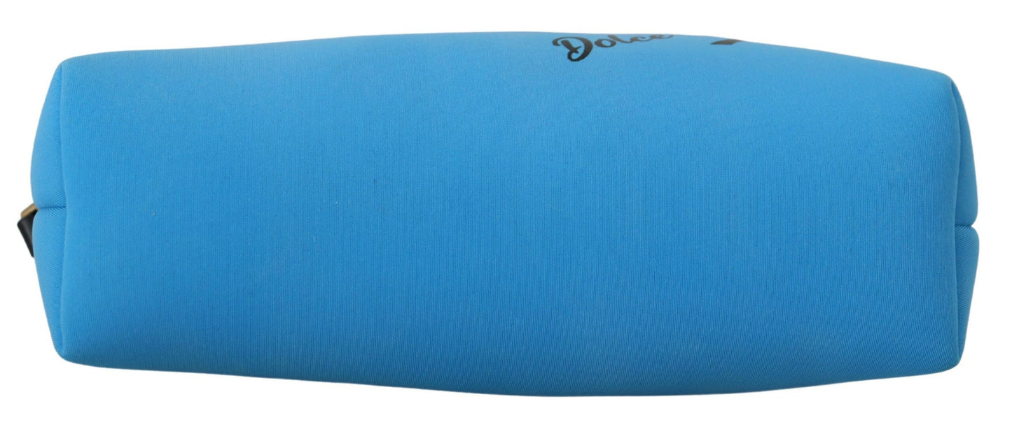 Dolce & Gabbana Elegant Blue Polyamide Pouch Bag