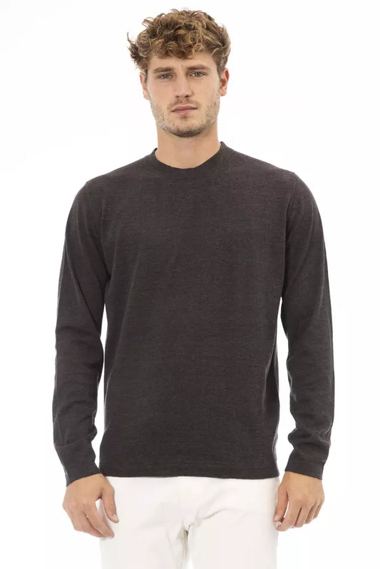 Maglione da uomo Alpha Studio in cotone marrone