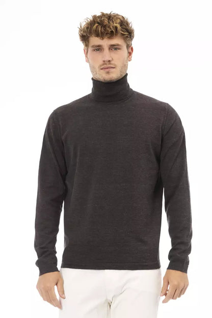 Maglione da uomo Alpha Studio in cotone marrone