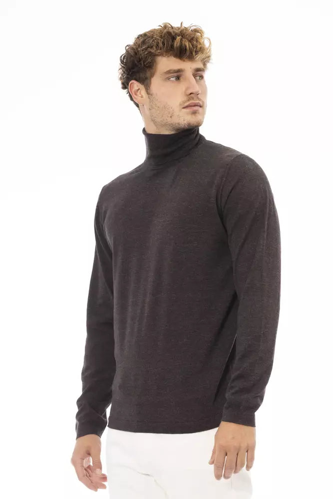 Maglione da uomo Alpha Studio in cotone marrone