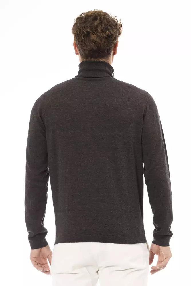 Maglione da uomo Alpha Studio in cotone marrone