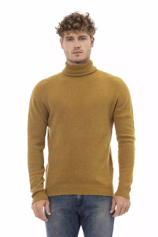 Maglione da uomo Alpha Studio in alpaca marrone