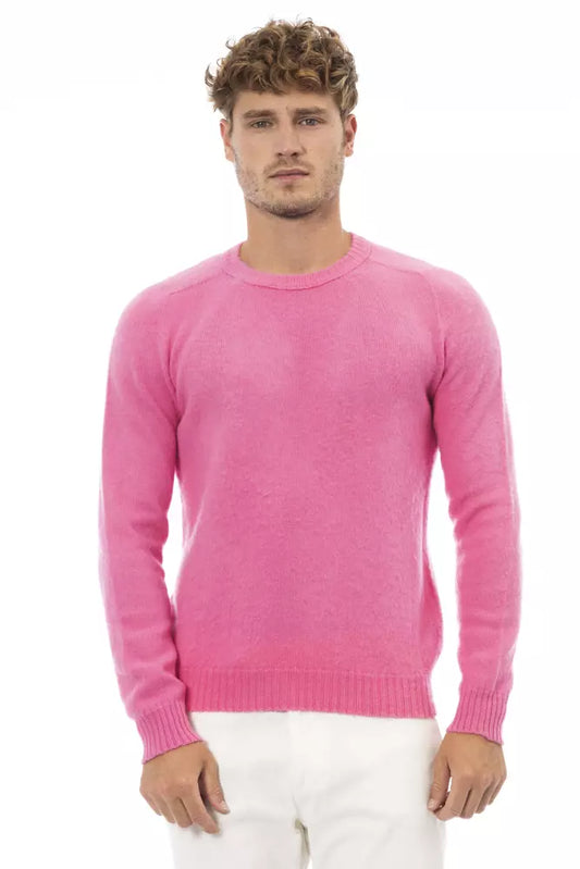 Maglione da uomo Alpha Studio in lana rosa