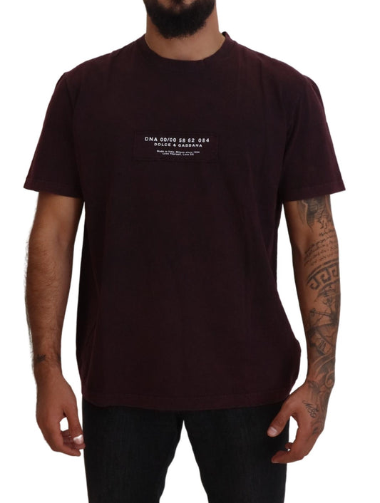 Dolce &amp; Gabbana T-shirt girocollo elegante bordeaux