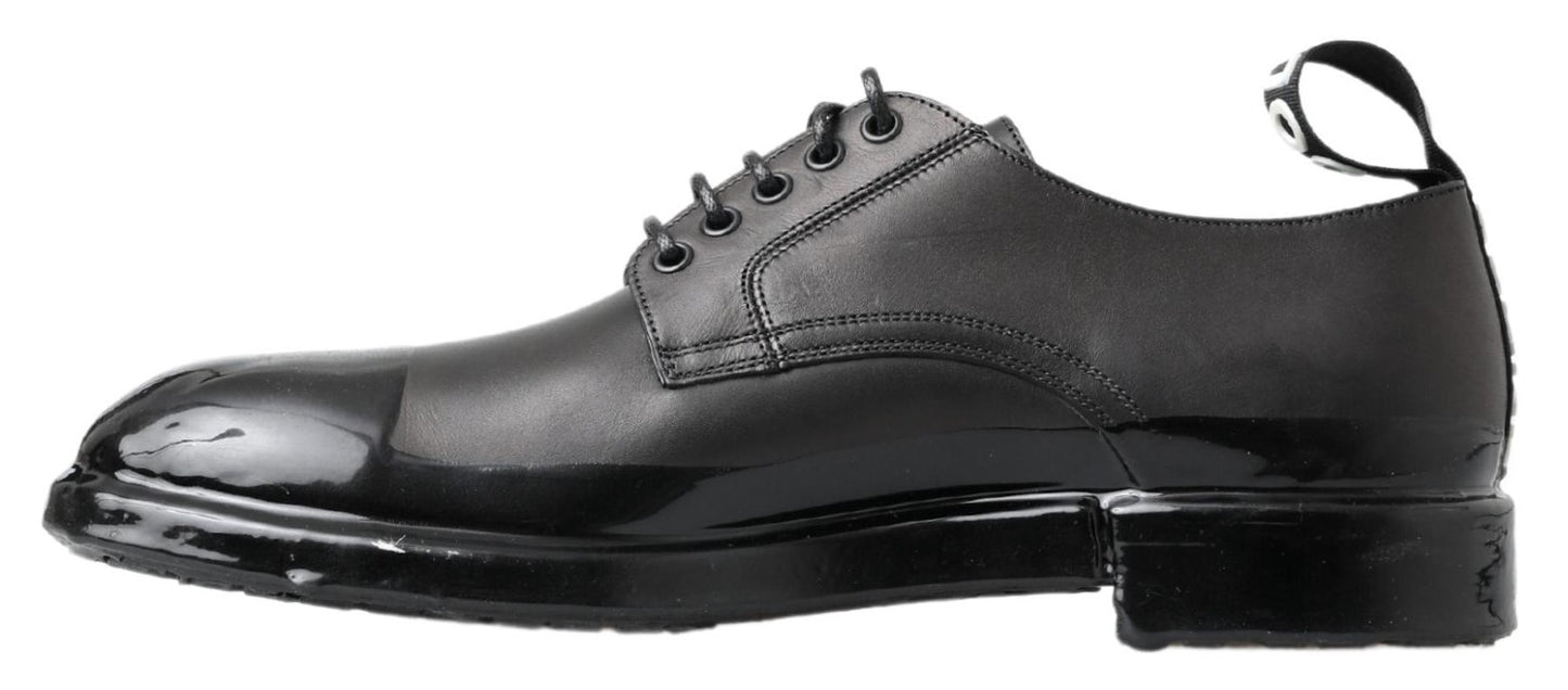 Dolce &amp; Gabbana eleganti scarpe derby in pelle stringate in nero