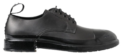 Dolce &amp; Gabbana eleganti scarpe derby in pelle stringate in nero