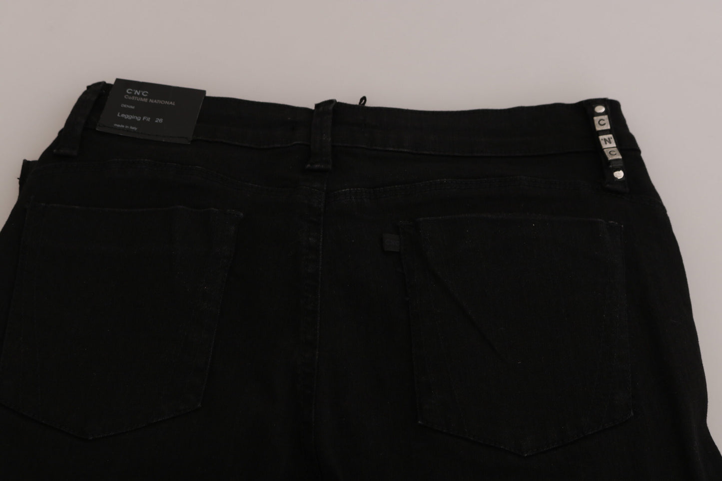 Costume National Chic Jeans skinny nero a vita media