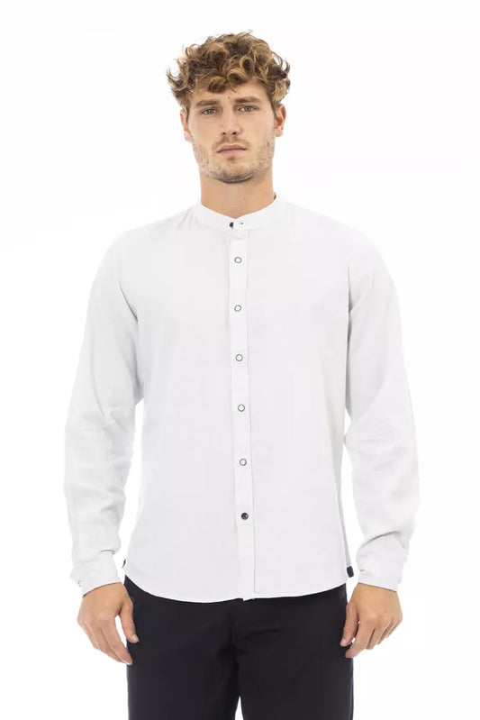 Camicia da uomo Baldinini Trend in lino bianco