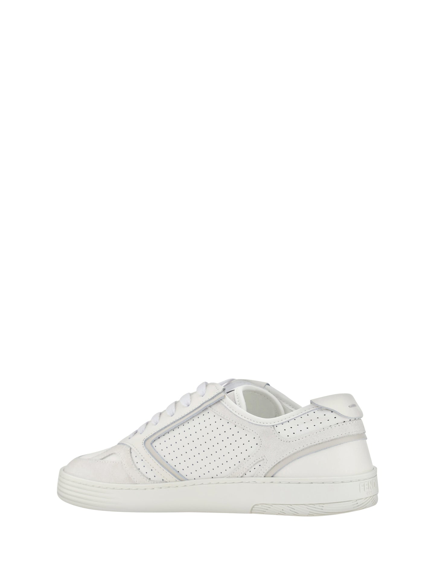 Fendi eleganti sneakers basse in pelle di vitello bianche