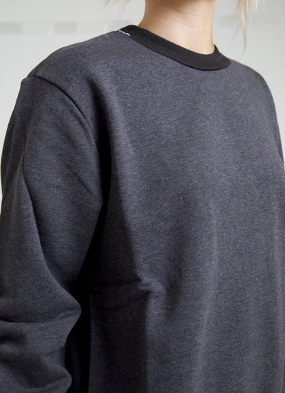 Dolce &amp; Gabbana Elegante Maglione Girocollo Grigio Scuro