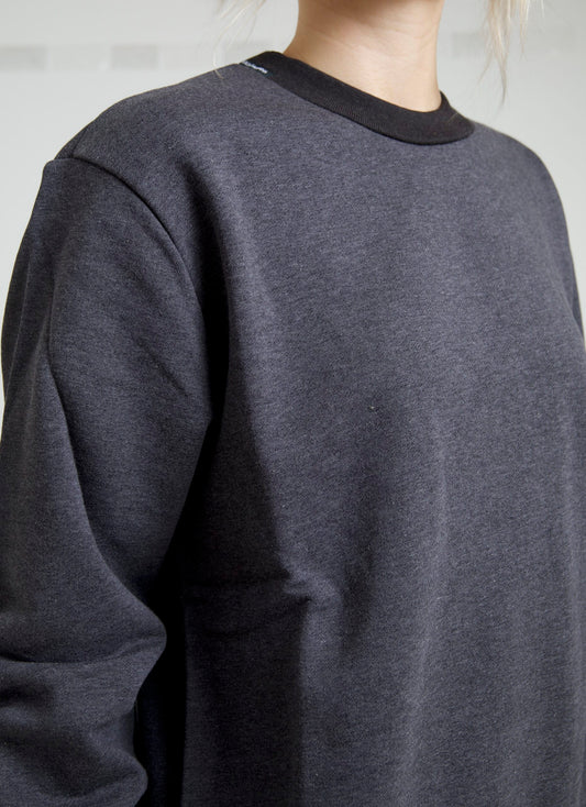 Dolce &amp; Gabbana Elegante Maglione Girocollo Grigio Scuro
