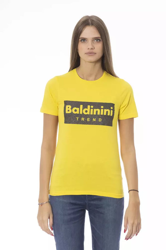 Baldinini Trend T-shirt da donna in cotone giallo