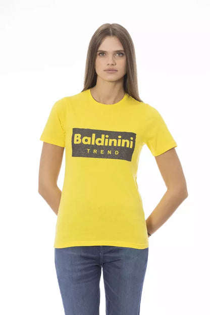 Baldinini Trend T-shirt da donna in cotone giallo