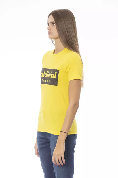 Baldinini Trend T-shirt da donna in cotone giallo