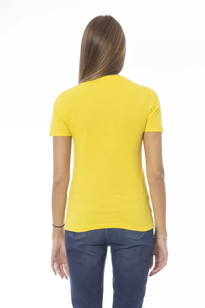 Baldinini Trend T-shirt da donna in cotone giallo