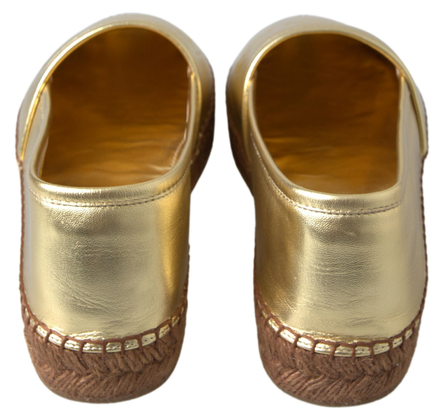 Dolce & Gabbana Golden Elegance Leather Espadrilles