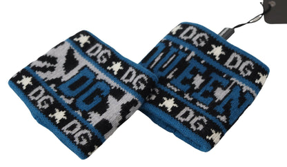 Dolce & Gabbana Exclusive Blue Cashmere-Wool Blend Wrist Wrap