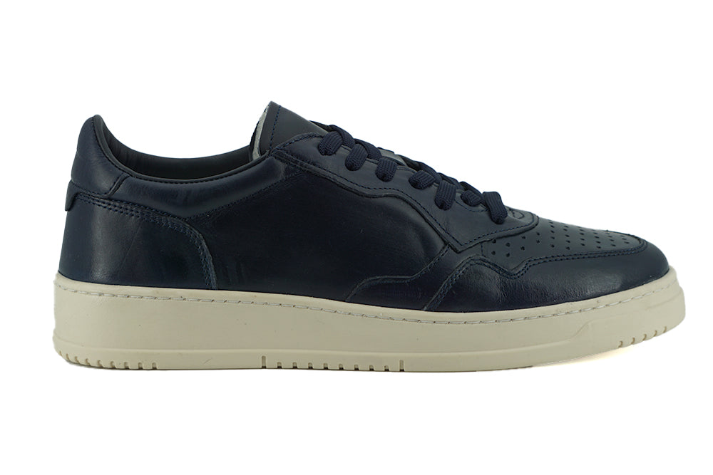 Saxone of Scotland Eleganti sneakers in pelle blu navy