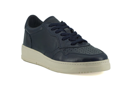 Saxone of Scotland Eleganti sneakers in pelle blu navy