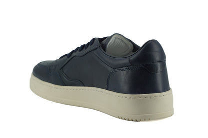 Saxone of Scotland Eleganti sneakers in pelle blu navy