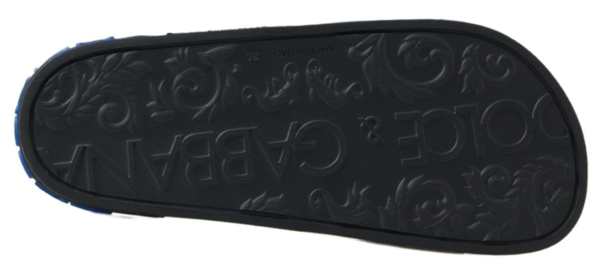 Dolce &amp; Gabbana eleganti sandali slide in pelle nera