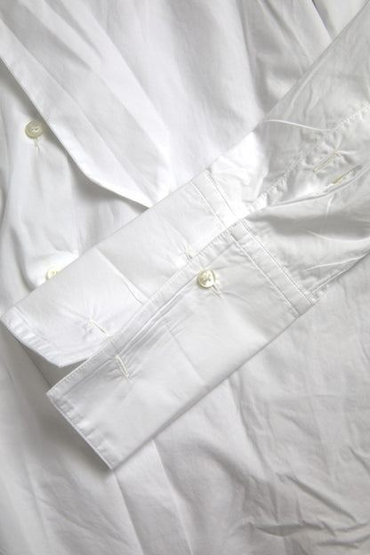 Dolce &amp; Gabbana Camicia elegante a maniche lunghe in cotone bianco