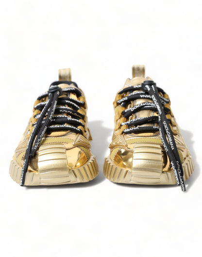 Dolce &amp; Gabbana scintillanti sneakers di lusso color oro