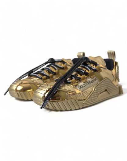 Dolce &amp; Gabbana scintillanti sneakers di lusso color oro