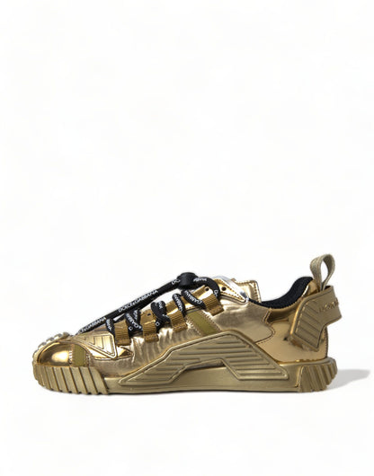 Dolce &amp; Gabbana scintillanti sneakers di lusso color oro