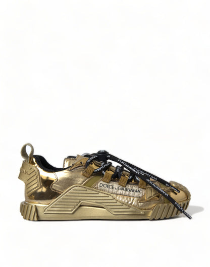 Dolce &amp; Gabbana scintillanti sneakers di lusso color oro