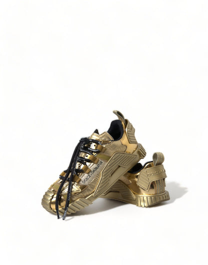 Dolce &amp; Gabbana scintillanti sneakers di lusso color oro