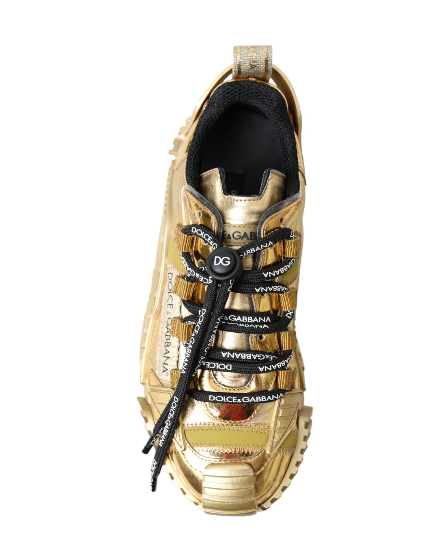 Dolce &amp; Gabbana scintillanti sneakers di lusso color oro