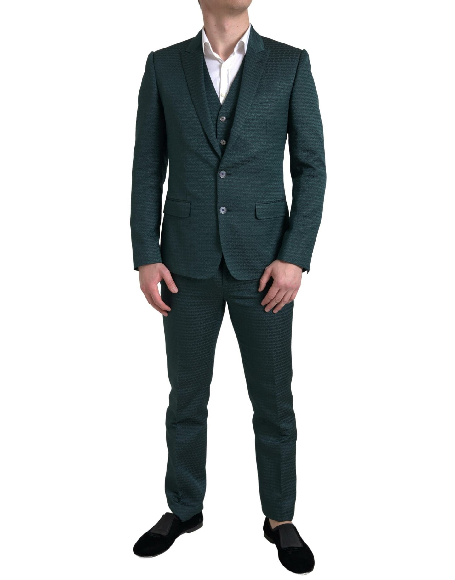 Dolce &amp; Gabbana Emerald Elegance Slim Fit Костюм-тройка