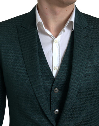 Dolce &amp; Gabbana Emerald Elegance Slim Fit Костюм-тройка