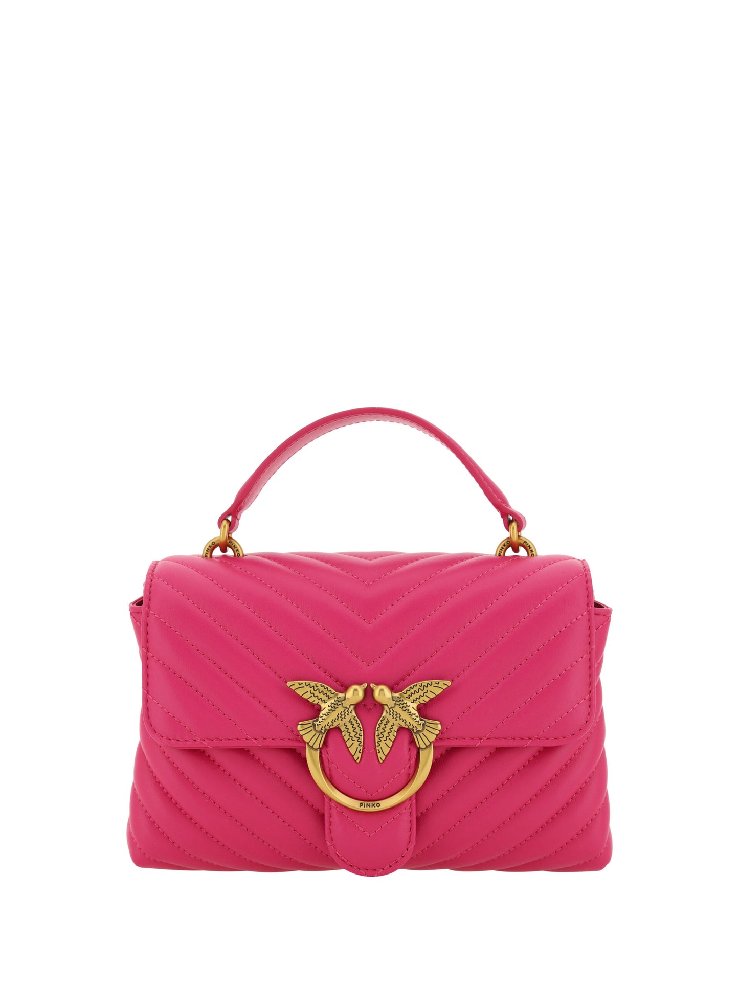 PINKO Borsa mini in pelle trapuntata rosa chic