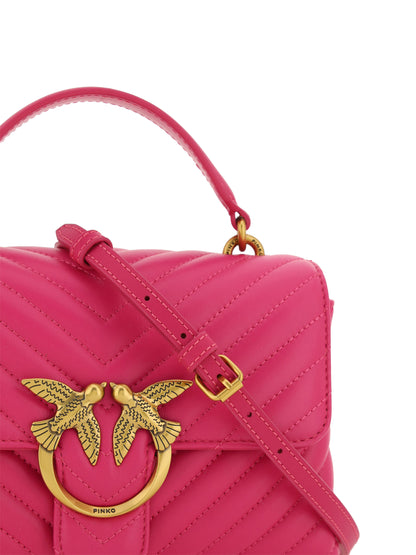 PINKO Borsa mini in pelle trapuntata rosa chic