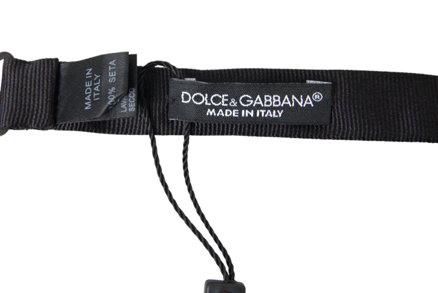 Dolce &amp; Gabbana Elegante Papillon Nero In Seta