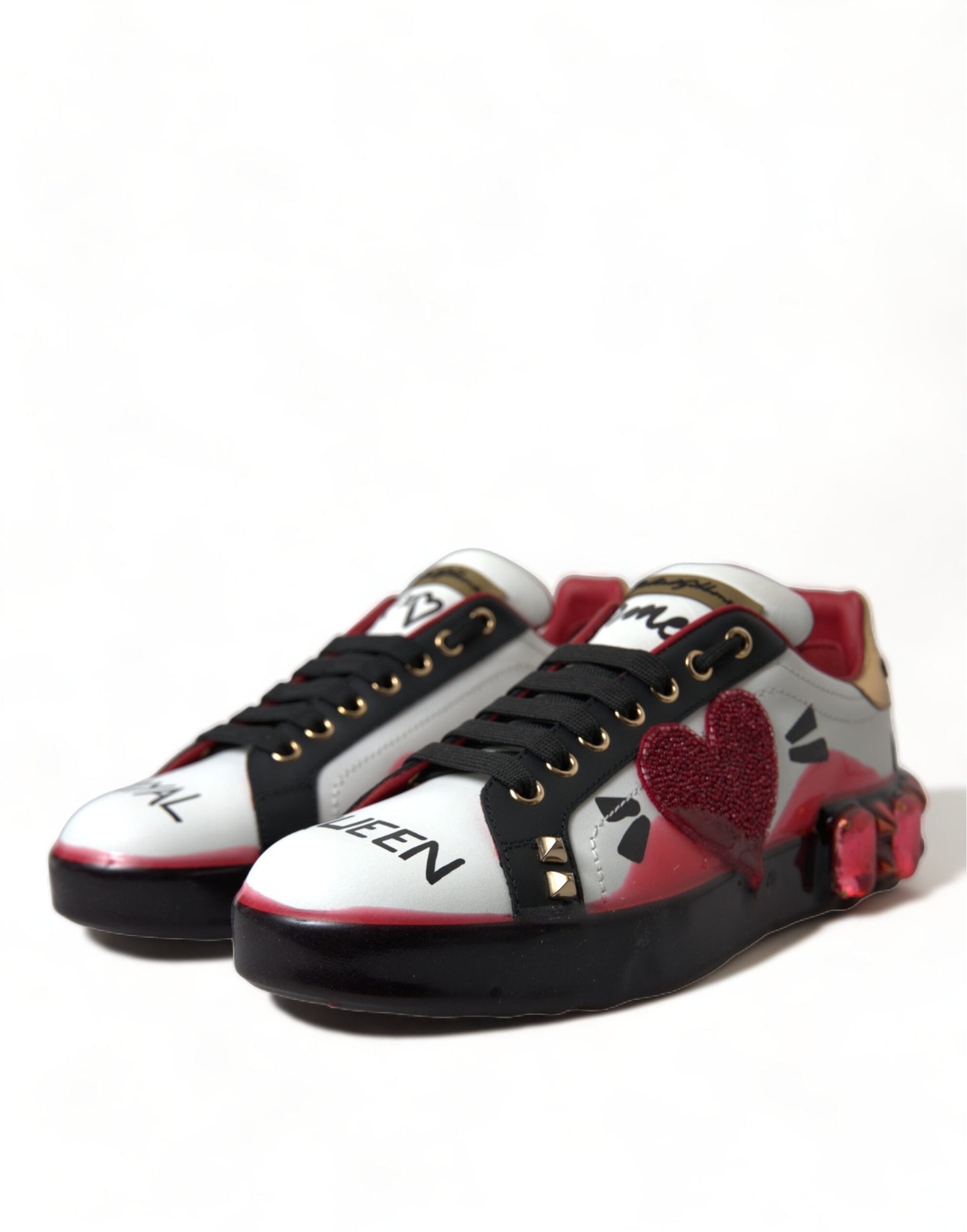 Dolce &amp; Gabbana Eleganti sneakers Portofino in cristallo