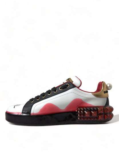 Dolce &amp; Gabbana Eleganti sneakers Portofino in cristallo